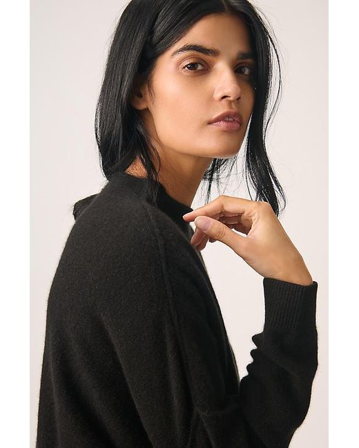 Pilcro Gray Alani Cashmere Mock Neck Jumper