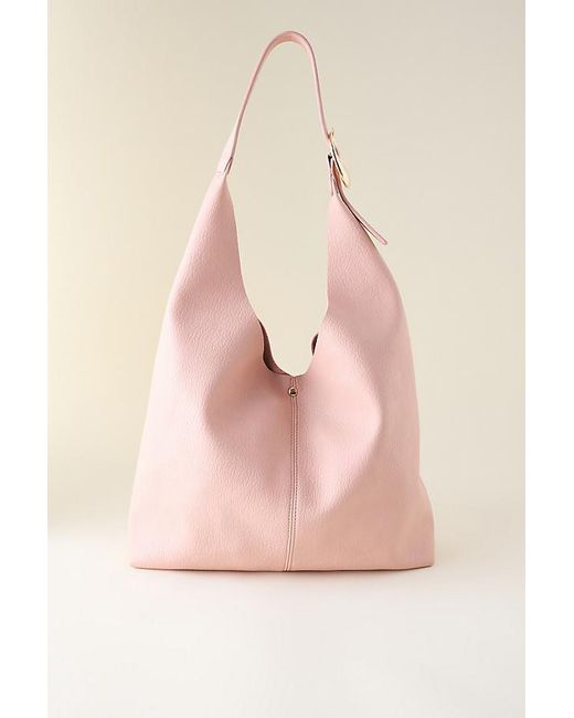 By Anthropologie Pink The Love Knot Slouchy Bag: Buckle Edition
