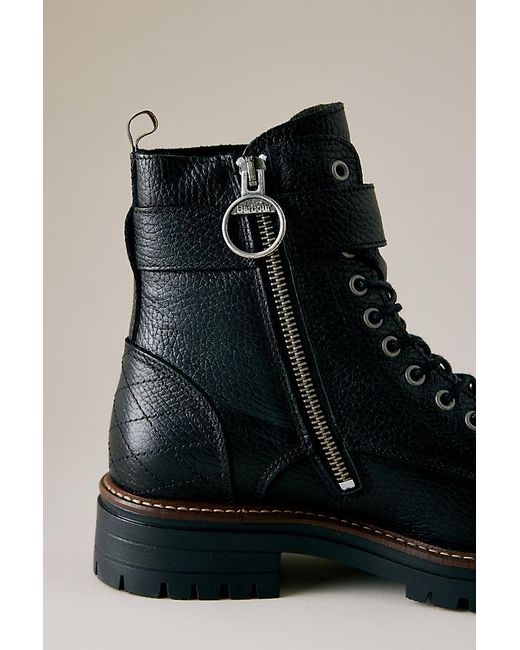 Barbour Black Heidi Commando Boots