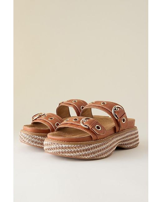Kelsi Dagger Brooklyn Brown Penny Platform Sandals