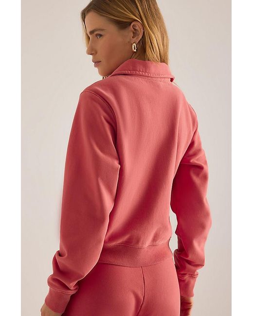 Champion Red Half-Zip Sweatshirt