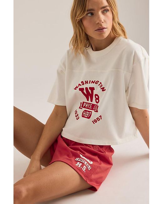 Champion Red Graphic Shorts