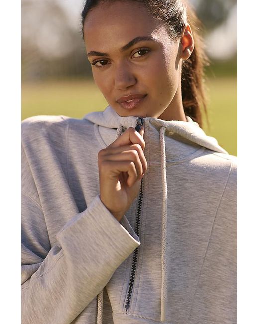 Daily Practice Gray Half-Zip Hoodie