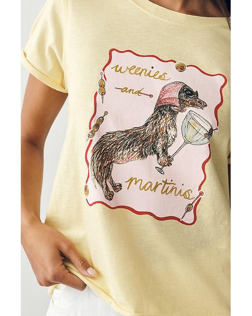 Maeve Yellow Nikki Ackerman Caitlin Boxy T-Shirt By