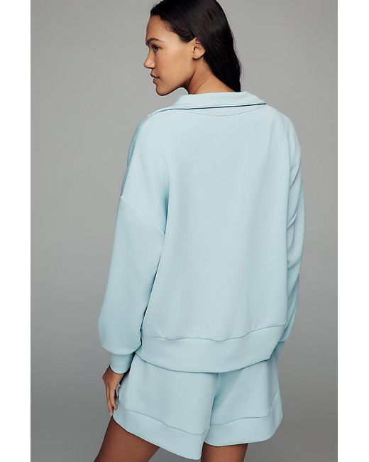 Varley Blue Hawley Half-Zip Sweatshirt