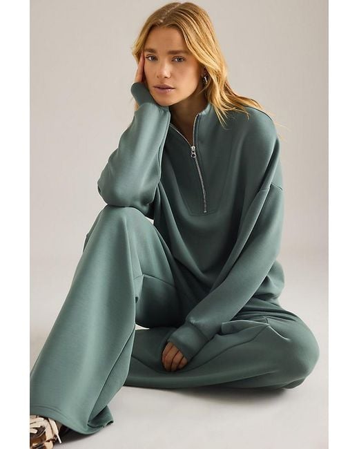 Varley Green The Extra Wide-Leg 32 Trousers