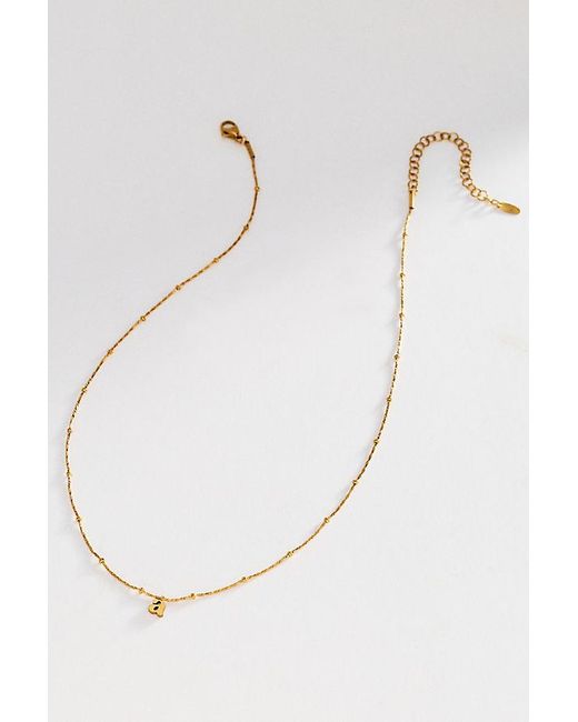 By Anthropologie Metallic Water-Resistant Initial Pendant Necklace