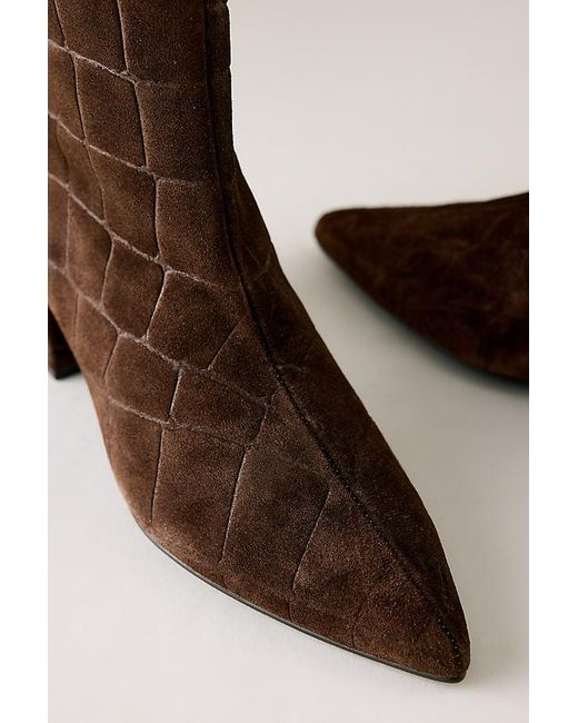 By Anthropologie Brown Barrel Ankle Boots