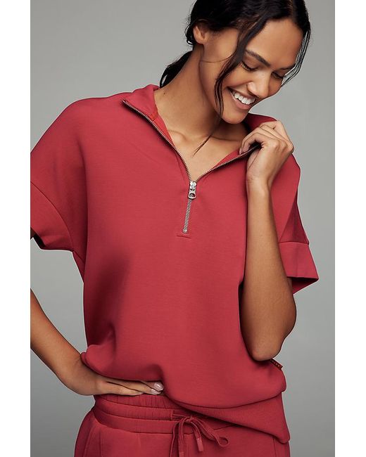 Varley Red Short-Sleeve Ritchie Sweatshirt