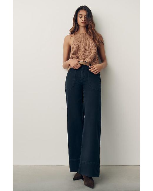 Pilcro Blue The Rylan High-Rise Flare Jeans By