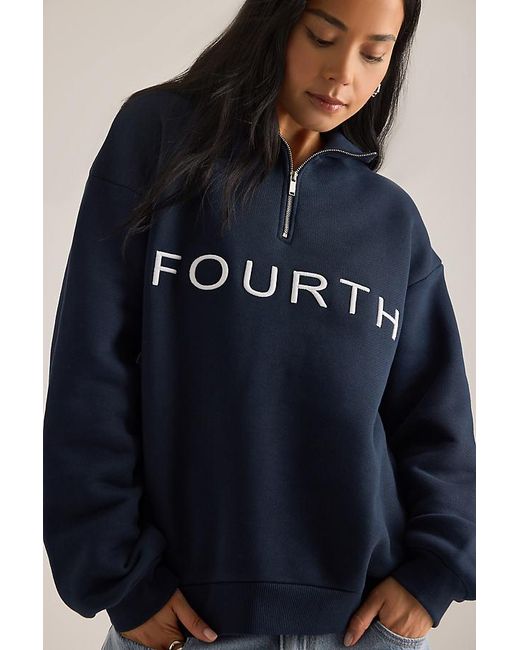 4th & Reckless Blue Laurel Half-Zip Sweatshirt
