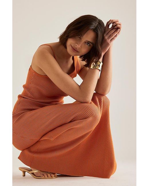 Samsøe & Samsøe Yellow Sacheryl Rib Knit Maxi Skirt