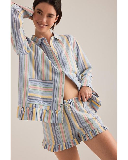 Damson Madder Gray Florie Frill Shorts