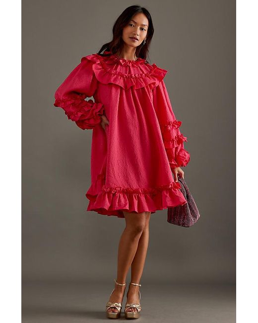 Stella Nova Red Frill Mini Dress