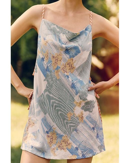Celandine Orange Mini Apron Shift Dress