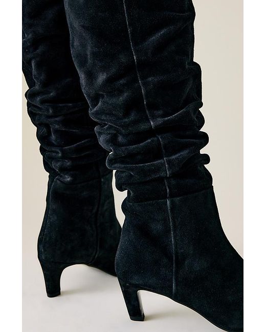 By Anthropologie Black Tall Scrunch Boots