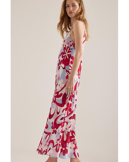 It's 9pm Pink Teresa V-Neck Midi Slip Dress