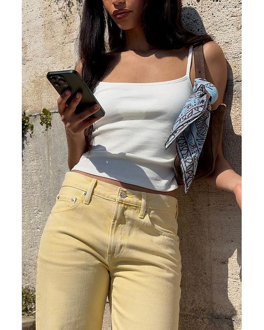 By Anthropologie White Surrey '90S Strappy Scoop Tank Top