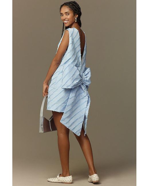 Stella Nova Blue Bow Back Mini Dress