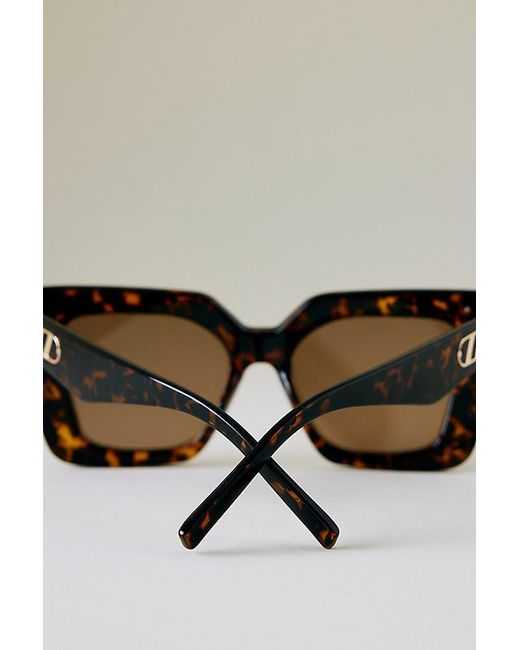 Le Specs Metallic Unimaginable Square Sunglasses