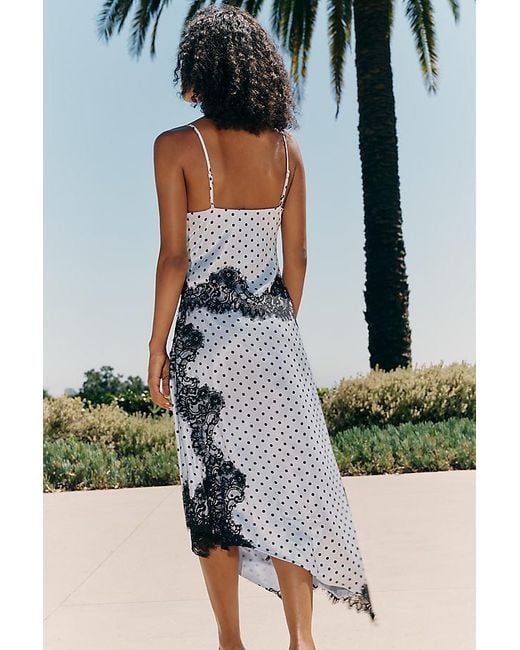 En Saison Blue Hazel Lace Slip Dress