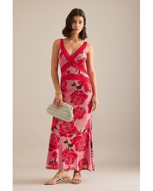 Never Fully Dressed Red Rose Gianna Slip Dress
