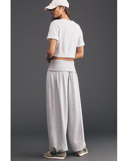 Daily Practice Gray Foldover Balloon Trousers