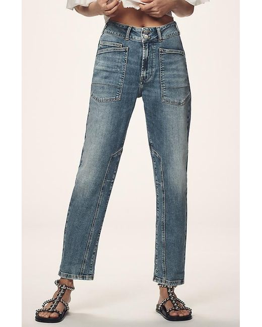 Pilcro Gray The Wanderer Mid-Rise Relaxed-Leg Jeans