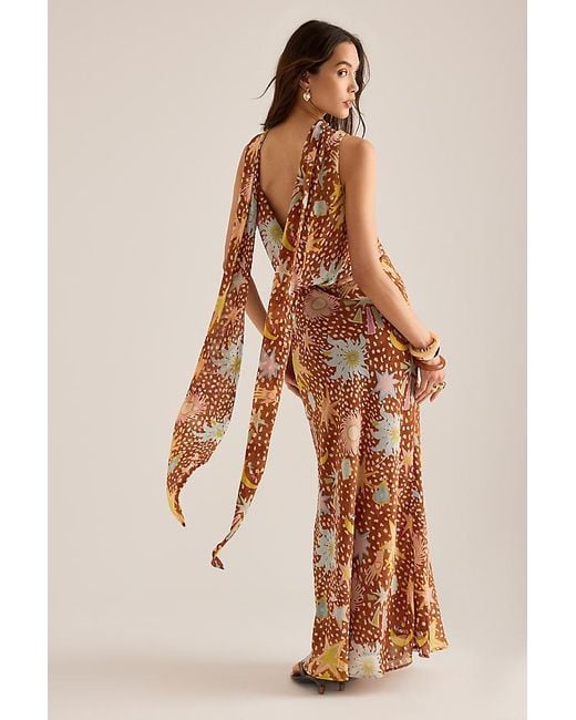 Never Fully Dressed Natural Sophie Star Fawn Maxi Dress