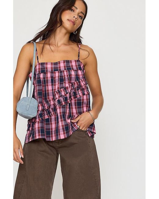 Damson Madder Purple Nyra Ruffle Cami Top