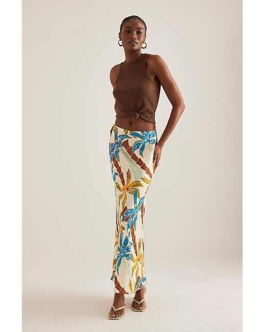 Never Fully Dressed Blue Palm Dorris Maxi Skirt