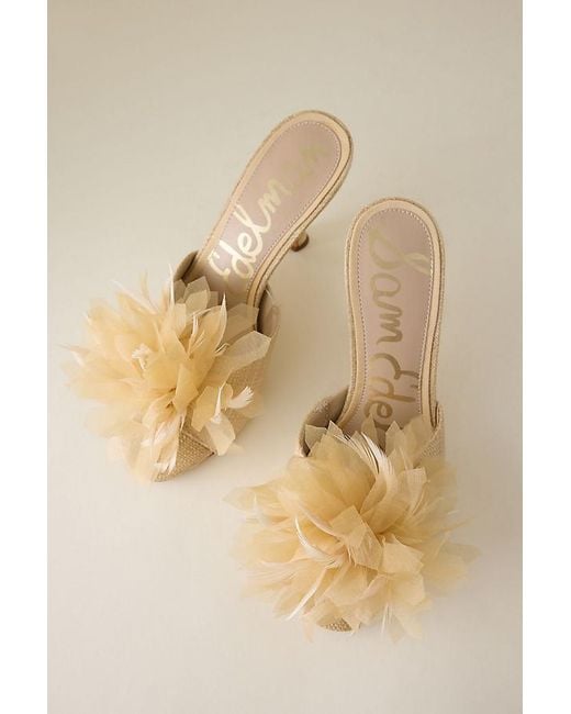 Sam Edelman Natural Jace Embellished Mule Heels