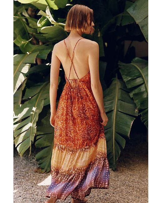 Celandine Orange Mykonos Maxi Dress