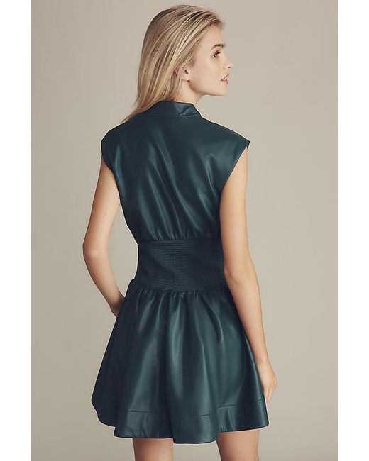 jalena lace up back faux leather cocktail dress Lace Back Fastening Women Hot Mini Faux Leather Dress M / Black