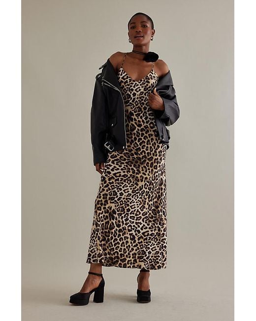 ALIGNE Multicolor Kylie Leopard Print Maxi Slip Dress