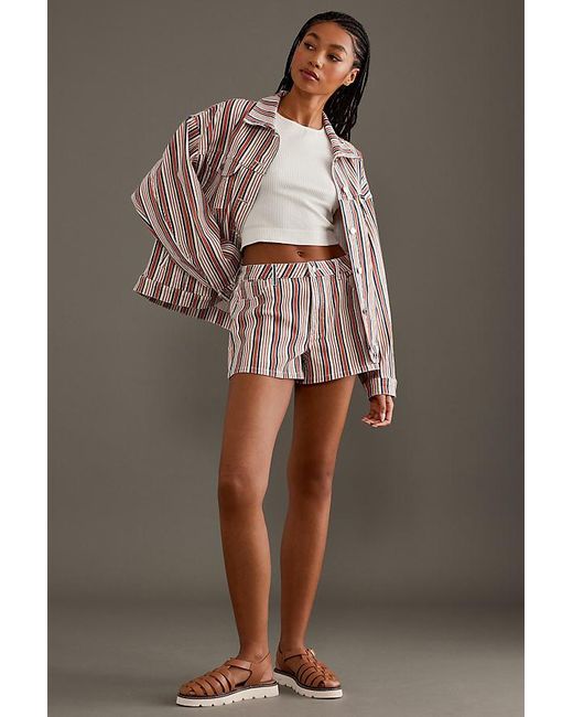 Wrangler Brown Vintage Striped Shorts