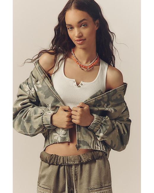 Pilcro Gray Bomber Jacket