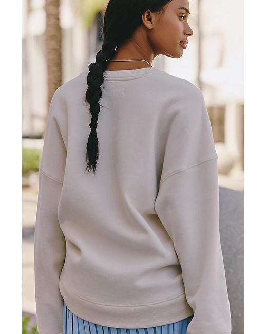 Daily Practice Gray Flower Cart Crew-Neck Pullover