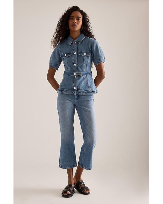 ALIGNE Blue Jette Short-Sleeve Denim Shirt
