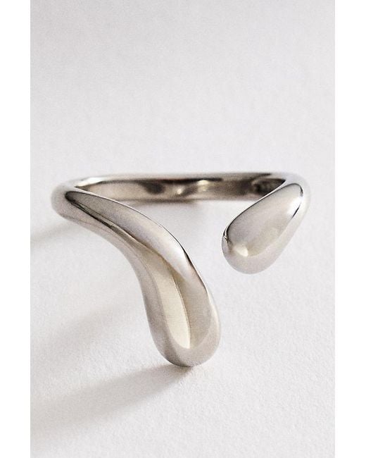 By Anthropologie Metallic Open Molten Ring