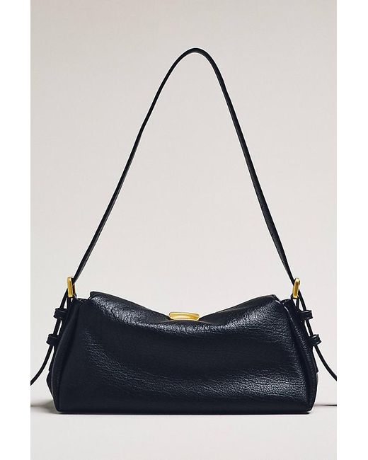 By Anthropologie Blue Slouchy Faux-Leather Shoulder Bag