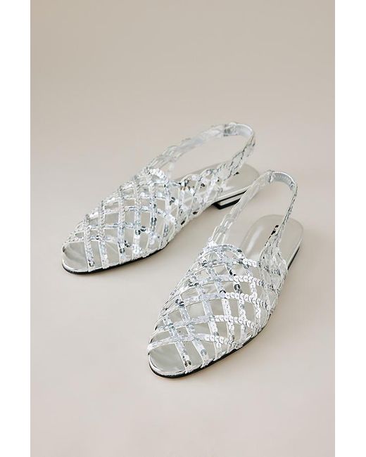 laagam Gray Lani Sequin Sandals