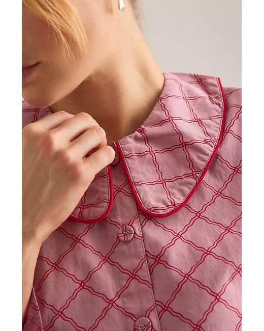 TBCo Pink Lattice Long Pyjama Set