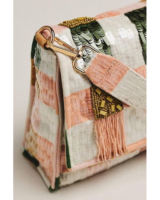 Maeve Natural Audra Beaded Shoulder Bag