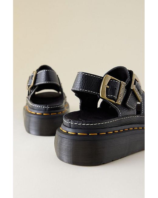 Dr. Martens Black Wrenlie Flower Sandals