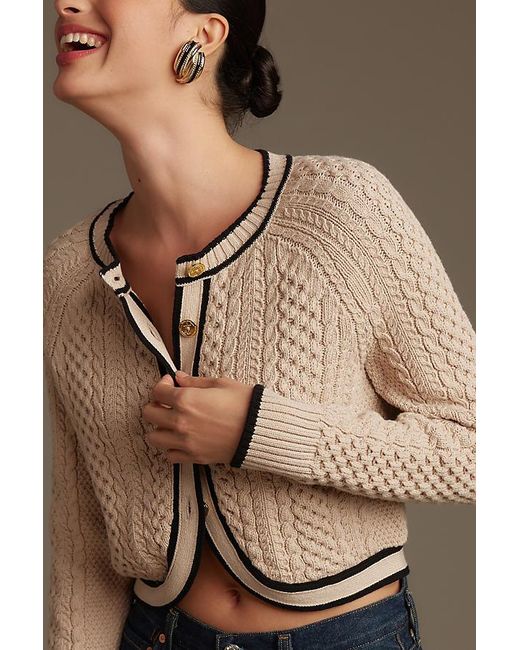 Mare Mare Blue X Anthropologie Cable-knit Cardigan