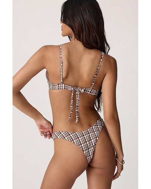 Rhythm Brown London Check Underwire Bikini Top