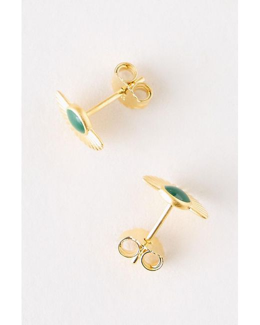 Enamel Copenhagen Green Soleil Stud Earrings
