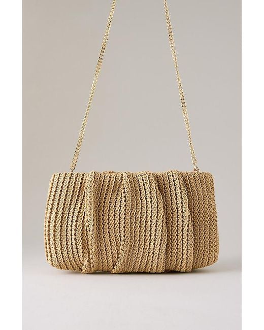Dolce Vita Natural Elowen Raffia Clutch Bag