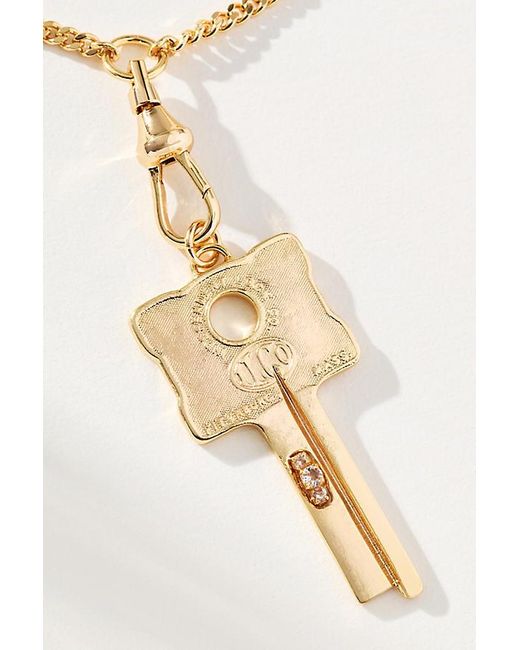 By Anthropologie Natural Key Pendant Necklace